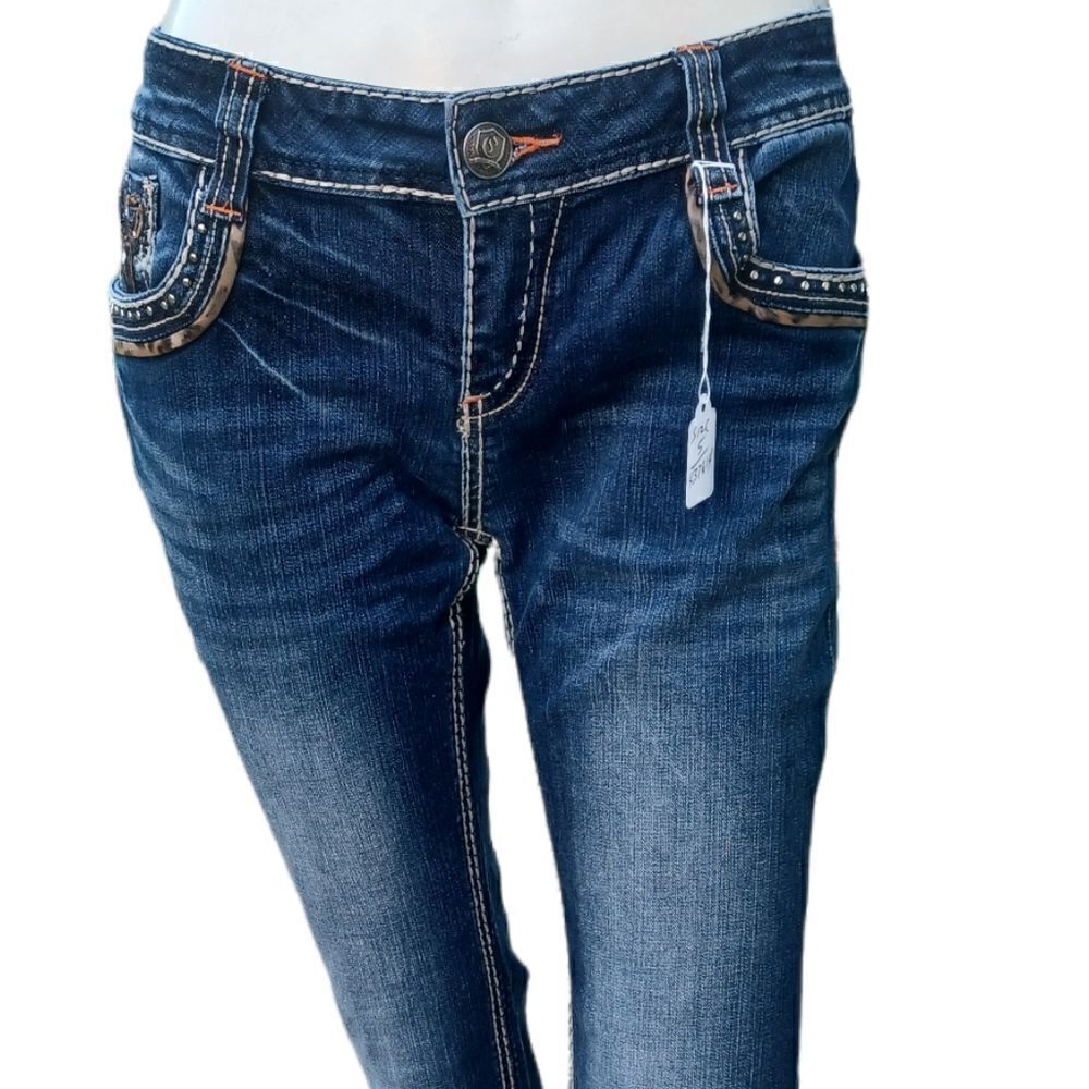437614.....Cello Bootcut Jeans Size 5, W26" 29"Inseam  7"Rise